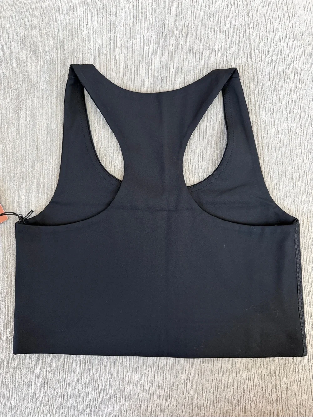 Girlfriend Collective Black Racerback Sports Bra Longline Crop Top S NWT